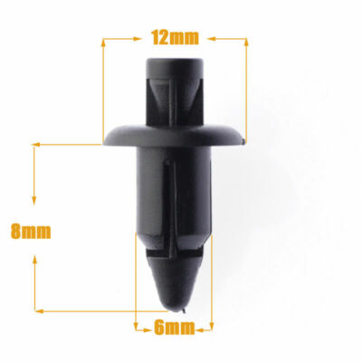 25xFender Panel Fastener Clips Retainer Plastic Rivet 6mm Fit