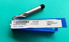 CLARKSON Ø 12mm 3 FLUTE SLOT DRILL CUTTER THREADED SHANK COBALT HIGH SPEED STEEL