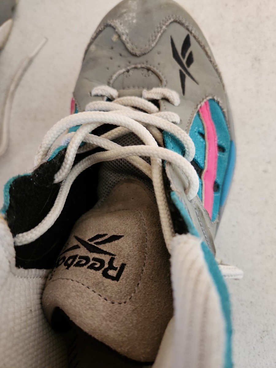 Reebok RAIL Tin Gray Teal Pink San Antonio Spurs Sz 5.5 
