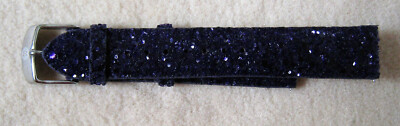 Michele Uhrenarmband 18MM Safari Lila Leder Schweizer Glitz MS18CA580500