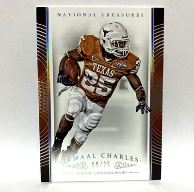 JAMAAL CHARLES /25 BASE CARD PANINI NATIONAL TREASURES FOOTBALL 2015