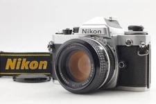 [N MINT w/Strap] Nikon FE Silver 35mm Film Camera + Ai 50mm f1.4 Lens From JAPAN