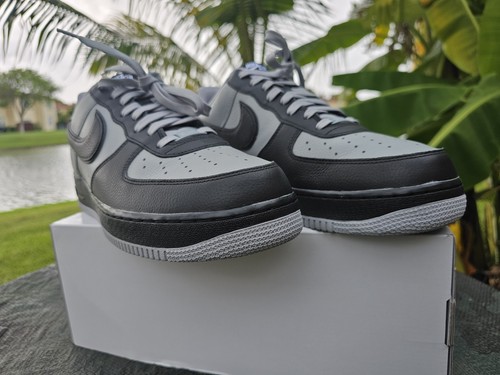 Custom Nike by You MENS SIZE 13 Air Force 1 Black and Grey HF2822-999 - Picture 8 of 12