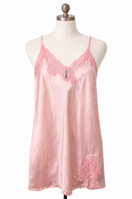 Victoria s Secret Pink Satin Lace Slip Dress Y2K Lingerie Romantic M