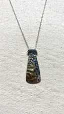Silpada Hammered .925 Sterling Silver Pendant w/ 18 -20 Necklace Modernist