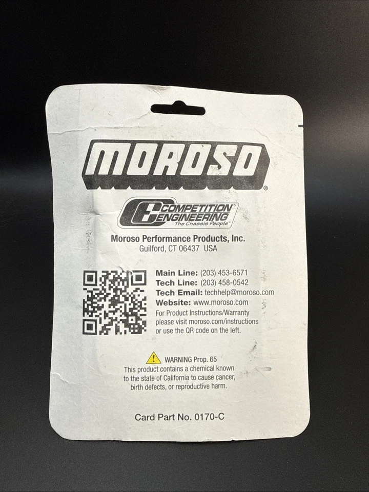 Moroso Fuel Pump Block-Off Plate 65395; Black Anodized Billet Aluminum for SBC Foto 2 de 3
