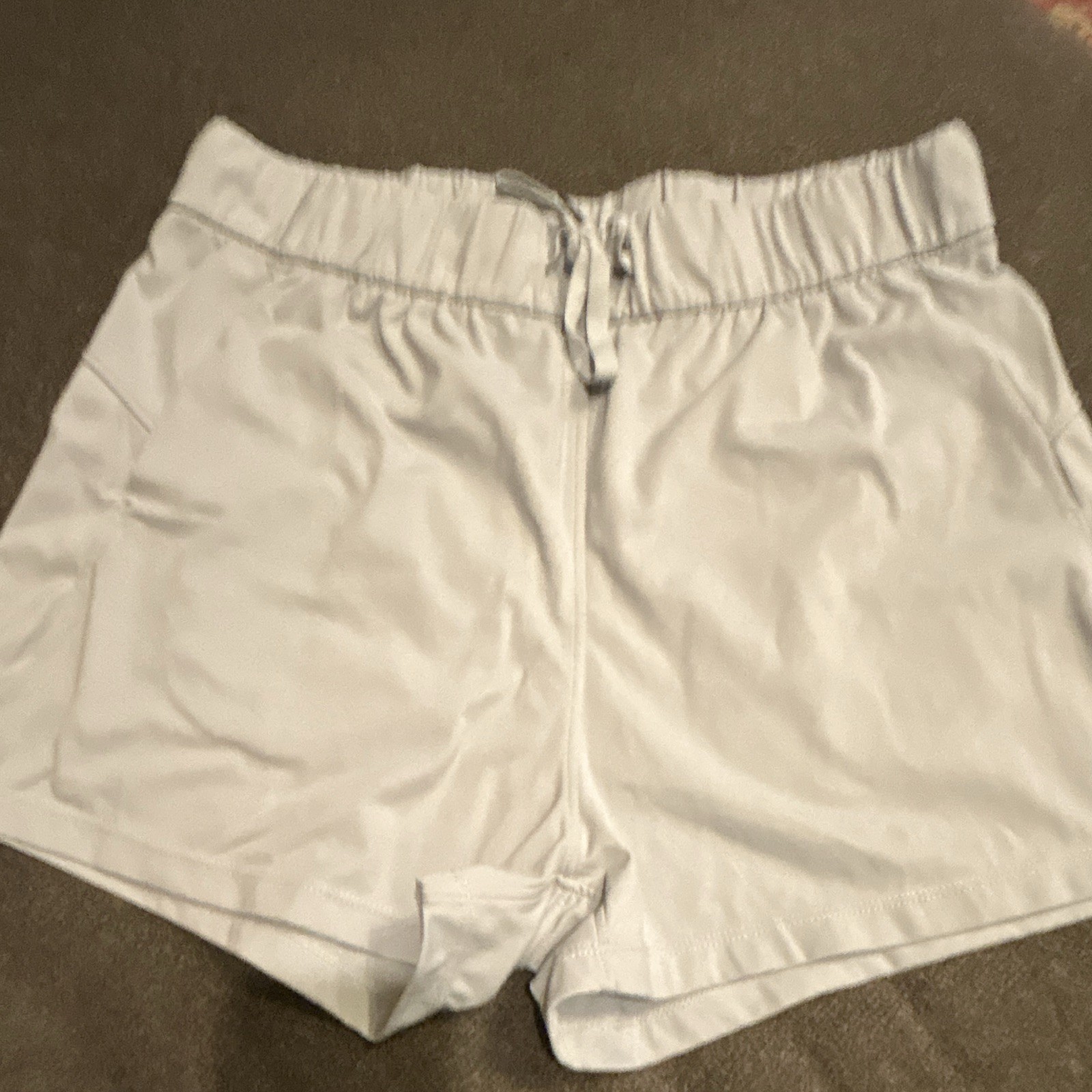 Will It Women's White Sweat Shorts Drawstring Waist Knit Comfort M Casual
