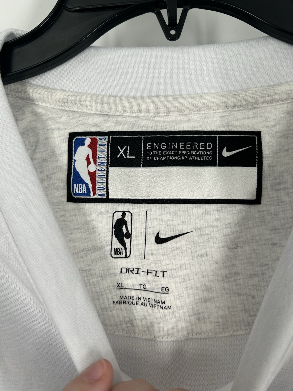 Houston Rockets Nike Dri Fit Crewneck Sweatshirt Engineered NBA White Mens XL thumbnail 4