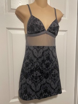 La Perla Pretty Woman Collection S Chemise Slip Sexy Gray Black