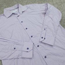 ETON Dress Shirt Mens 16 35 Button Up Long Sleeve Glen Check