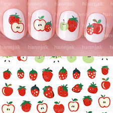 Strawberry Apple Nail Sticker Fruit Nail Decal Nail Design Peel Stick 80 Decal