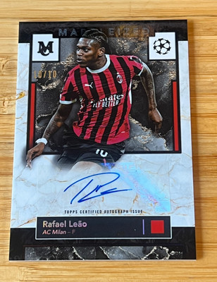 2024-25 Topps UEFA Museum Rafael Leao Black Marbleized Auto #10/10 (Kit Match)