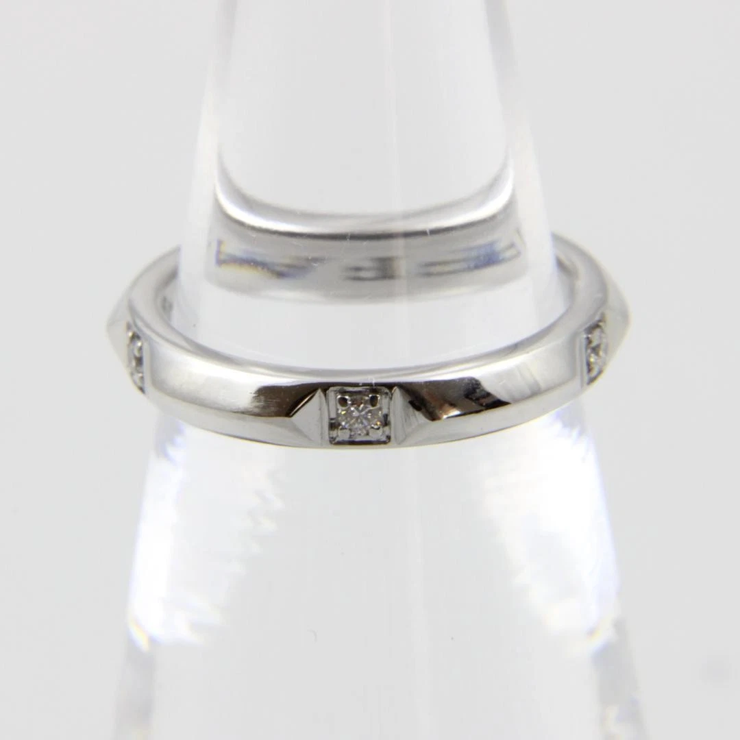 Tiffany & Co. Anello a fascia vera diamante 5P Pt950 m11_0710