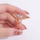 Caduceus Nursing Badge Lapel Pin, Stethoscope RN Brooch, Medical Symbol Pin