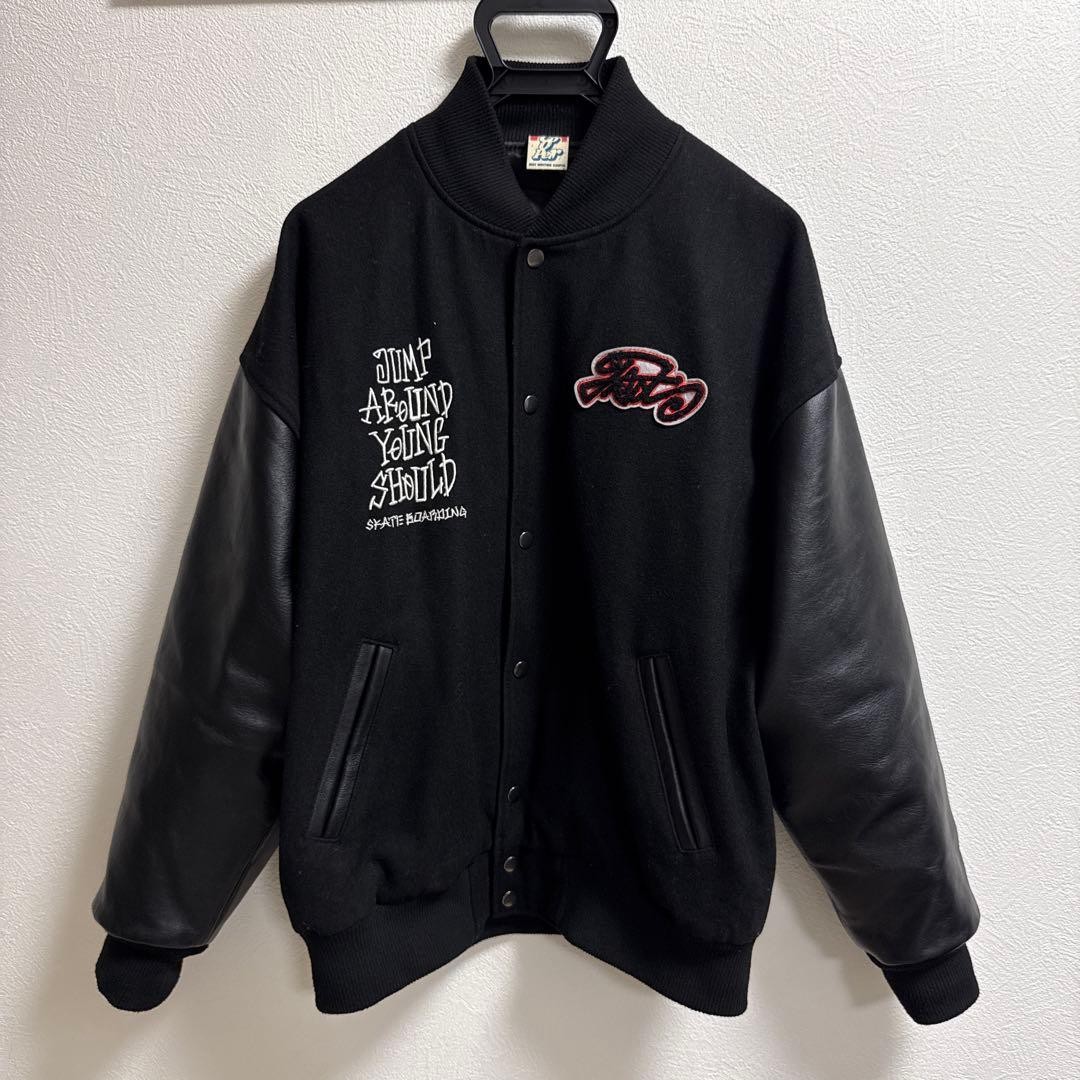 Stadium Jacket Black Wool Leather - image 1
