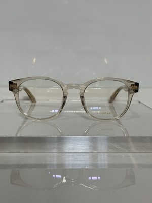 Chopard VCH342 07T1 Crystal Light Brown Round Acetate Eyeglasses 51mm