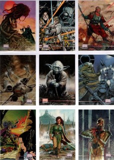 lot de 10 cartes 1995 Topps Star Wars Galaxy Series 3