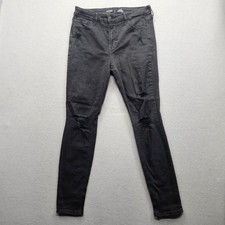 Old Navy Women's Size 8 Black High-Rise Rockstar Super Skinny Jeans