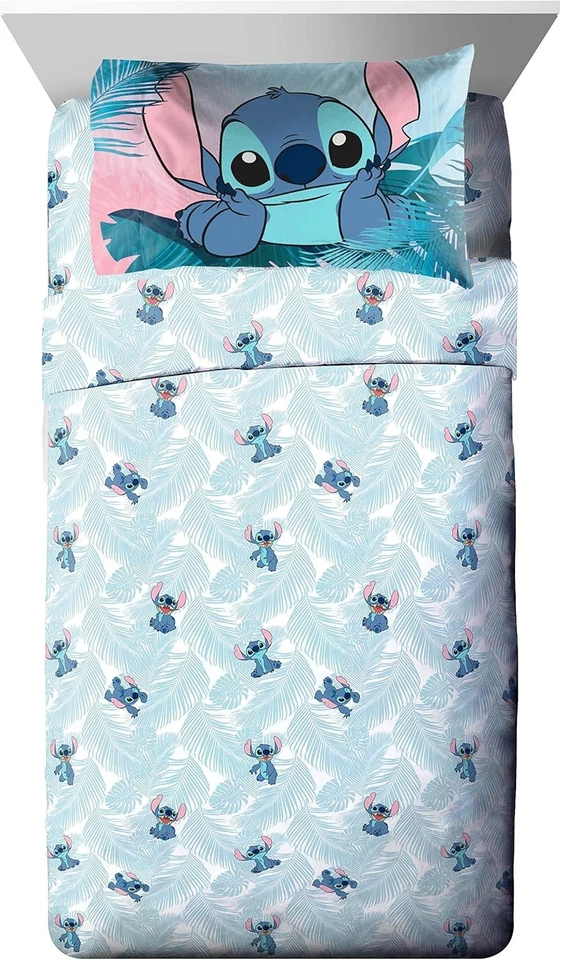 Disney Lilo & Stitch Floral Divertido Juego de Cama Queen 7 Piezas - Incluye C... Foto 4 de 4