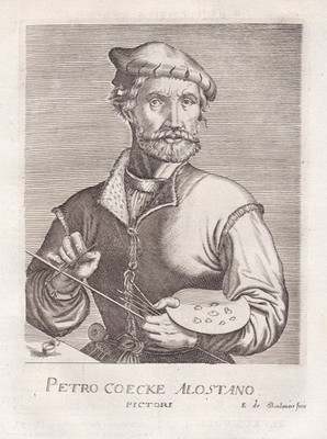 Pieter Coecke van Aelst painter peintre Maler architect Portrait engraving