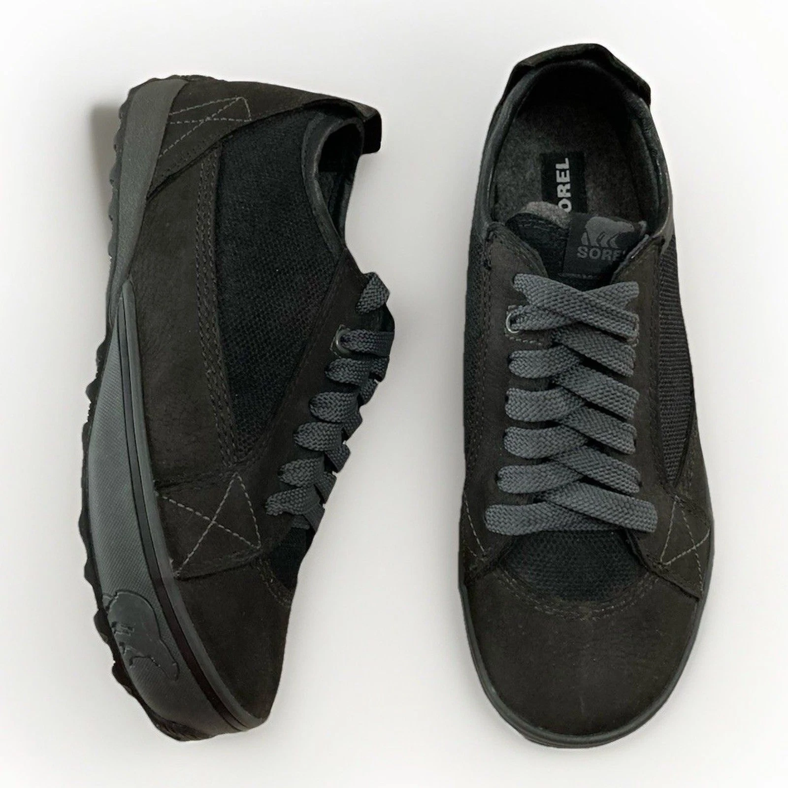 Sorel Chesterman Chukka Shoes Mens 8.5 Black Leather Canvas Winter Casual
