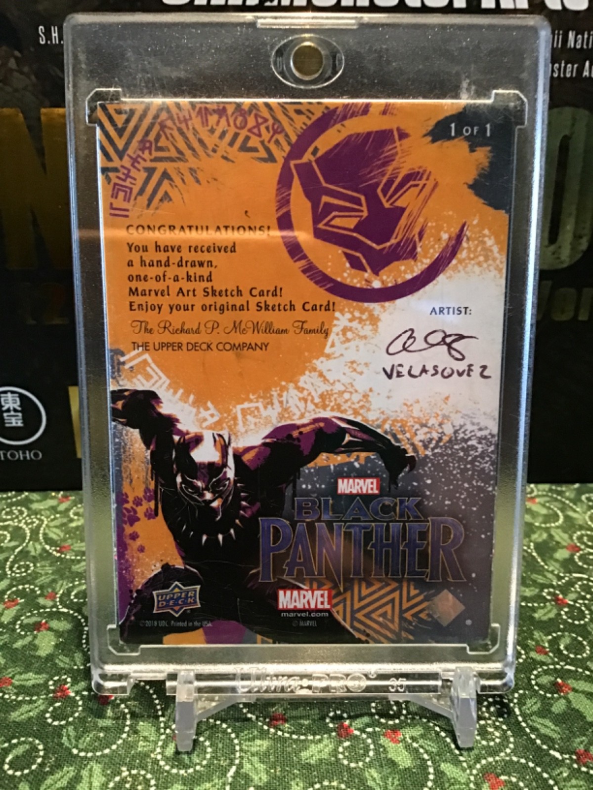 2018 BLACK PANTHER TRADING CARD SKETCH 1/1 thumbnail 3