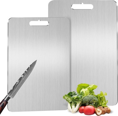 2 Pack Titanium Cutting Boards Kitchen Durable Easy to Clean Space Saving - 1...
