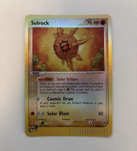 Solrock 13/100 EX Sandstorm reverse holo Rare Pokémon TCG Card