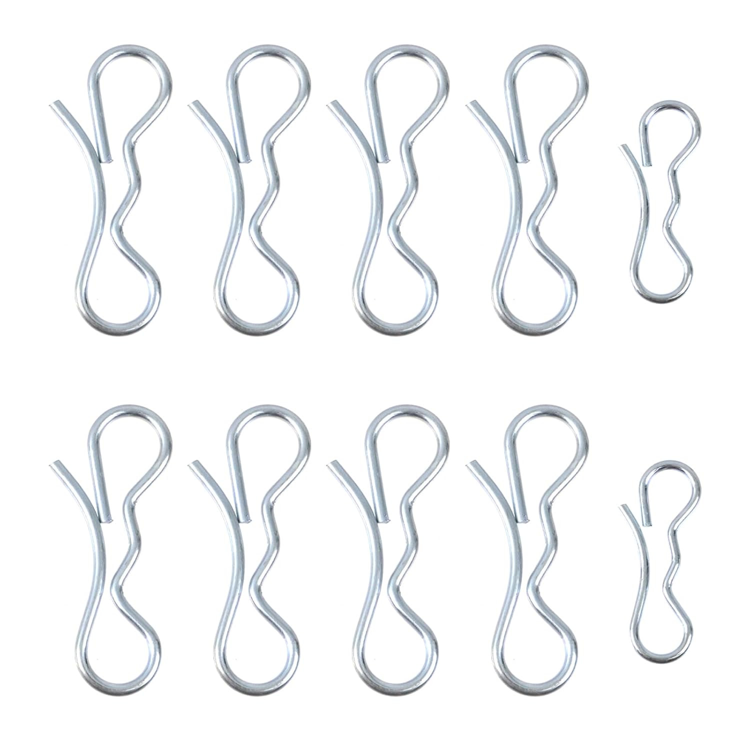 10 Pcs Stainless Steel Bow Tie Lock Cotter Pin Deck Clip Set Assortment