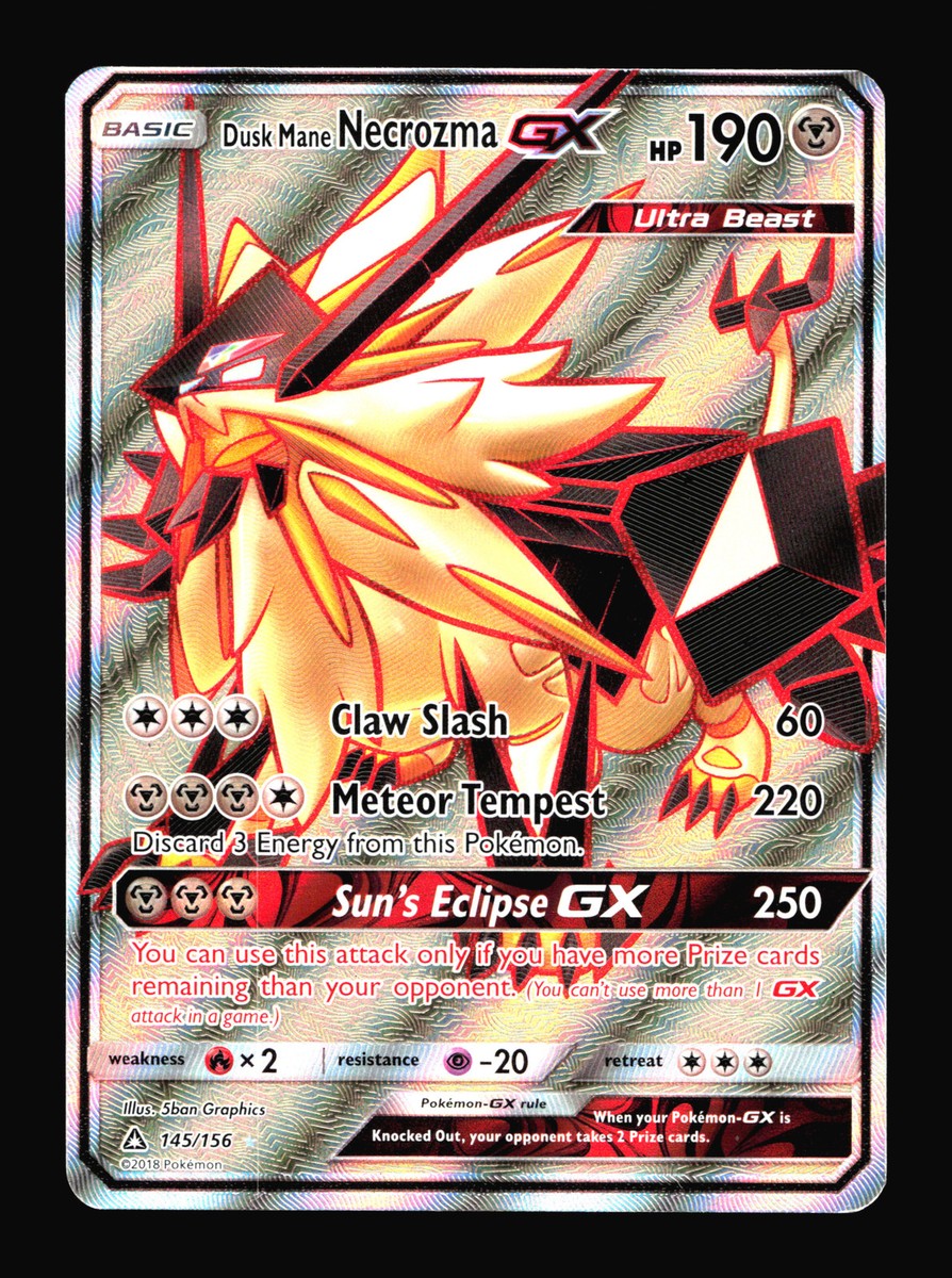 Dusk Mane Necrozma GX SM - Ultra Prism #145/156 Ultra Rare Pokemon