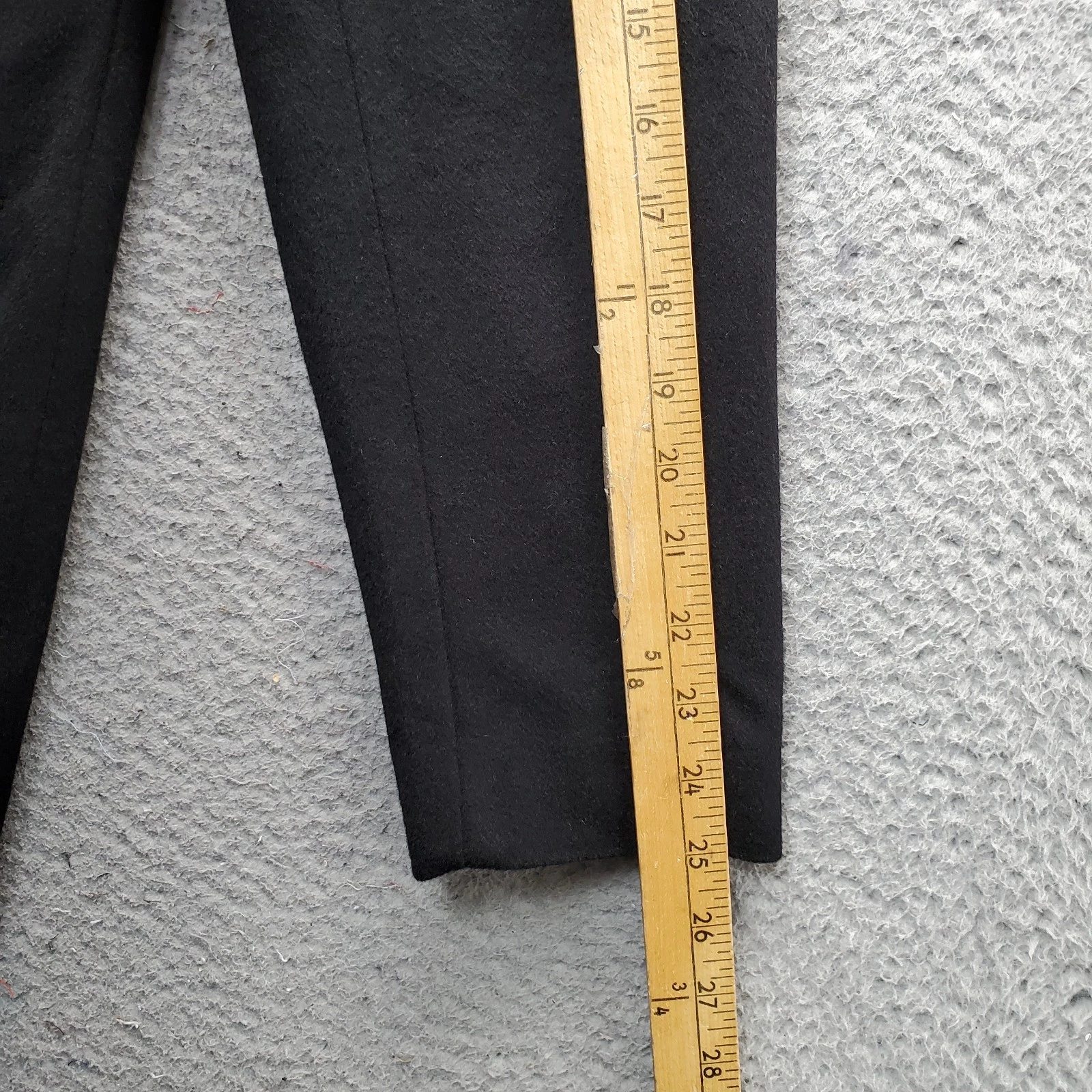 J. Ferrar Wool Trench Coat Mens Small Black Lined Notch Lapel Single Breasted image 5