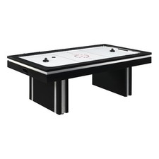 Pemberly Row Contemporary Wood Air Hockey Table in Black Finish