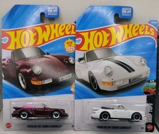 Hot Wheels Porsche 911 Turbo Cabriolet Lot Of 2 Burgundy 239 White 52.