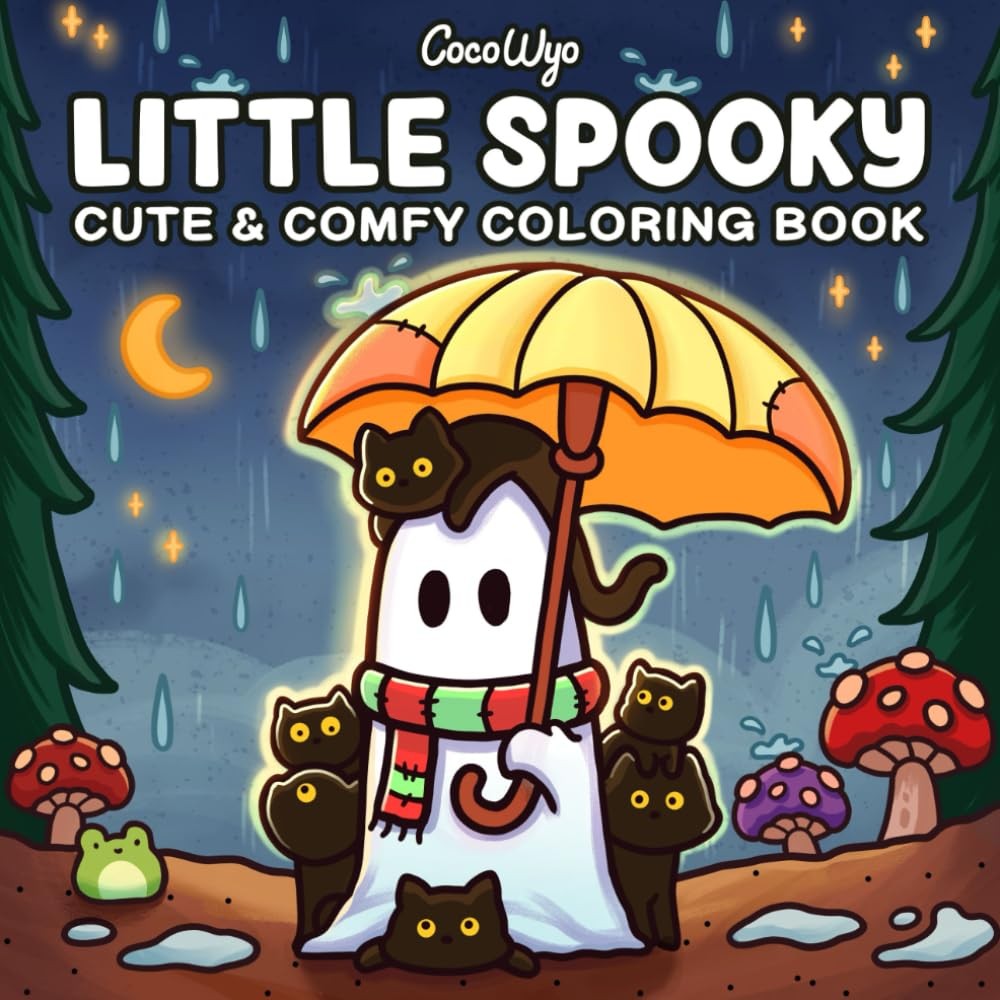 Little Spooky: Coloring Book for Adults and Teens Featuring Cute Creepy Creatur