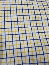 Vintage Ralph Lauren FULL Fitted Sheet Sheet Blue And Yellow Squares