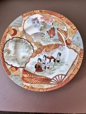 Antique Japanese Kutani Cabinet Plate Hand Painted Meiji 20cm