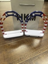 Staffe bandiera USA spettacolo cavallo da salto