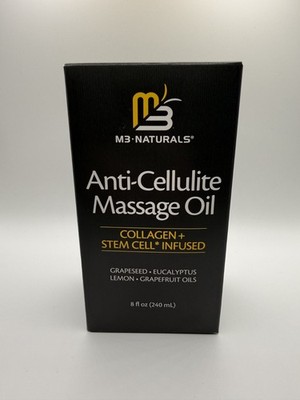 M3 Naturals Anti Cellulite Massage Oil Infused with Collagen and Stem Cell 8 fl