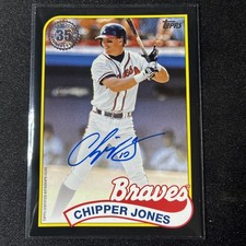 2024 Topps 1989 35th Anniversary Chipper Jones on-Card Auto BLACK 44/99 