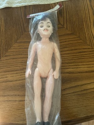 Vintage Fibre Craft Male Fashion Doll  Sleepy Eyes Brown Hair Moustache #3177 