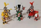 Vintage Playmobil Mounted Knights w/ Squires #3265 Only Missing 2 Stickers