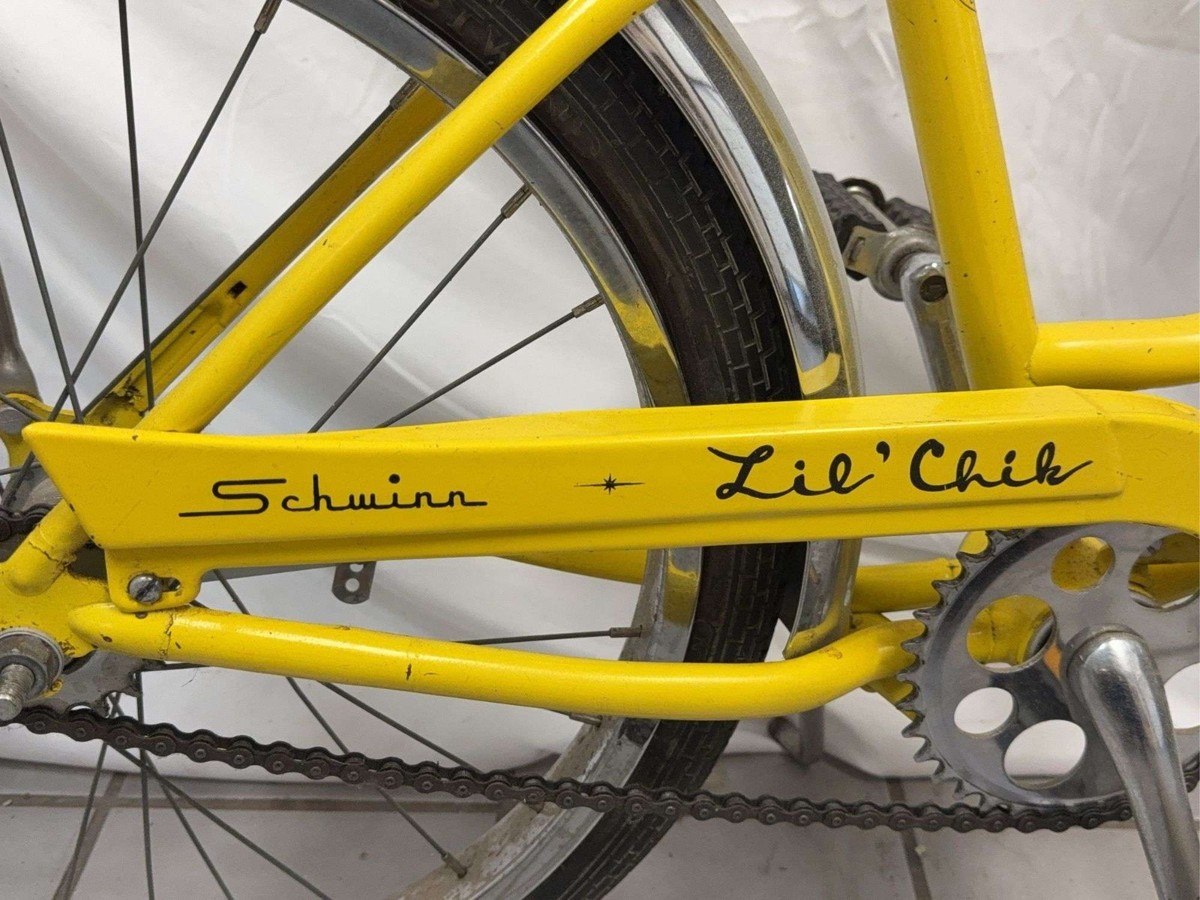 Vintage 1970's Schwinn Yellow Sting-Ray Lil' Chik Bike Bicycle w