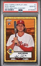 Alex Bohm  RC Topps Chrome Platinum 70th Anniversary Rookie PSA 10 3/25 Phillies
