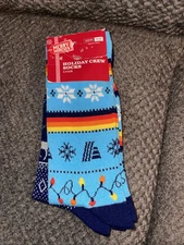 New 2023 Aldi Gear Holiday Rainbow Teal and Blue Socks Pair Men’s Size 6-12