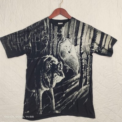 WOLF - Nature Graphics S A - 90s Shirt Size M