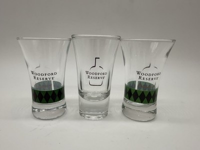 Woodford Reserve Shot Glasses Kentucky Bourbon Assortment Of 3 Shot Glasses