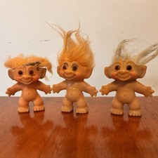Lot of 3 Vintage 1960s Dam Things Troll Dolls