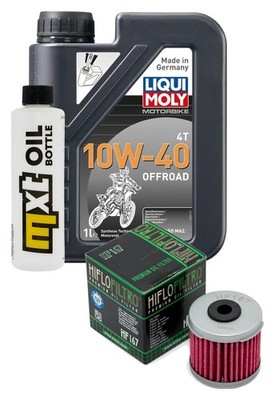 Inspection package MXT 1 liter engine oil Liqui Moly 10W-40 + oil filter Hiflo