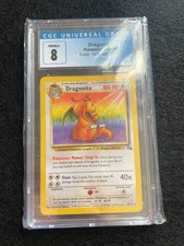 Dragonite 19/62 Fossil Rare Unlimited CGC 8 NM/Mint Vintage Rare and Clean!