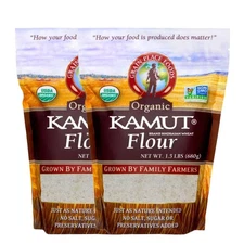 Organic Kamut Khorasan Wheat Flour | Pack of 2 | 1.5 lb | Non-GMO | Grain Place